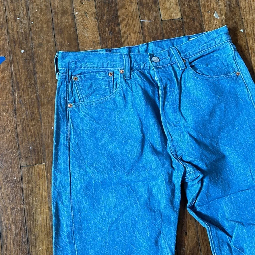 Sz 34 Levi’s 501 Light Wash White Oak Cone Denim